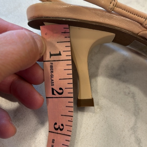 Seychelles Banks Leather Sandal Square Toe Neutral Kitten Heel 9 - Picture 15 of 16